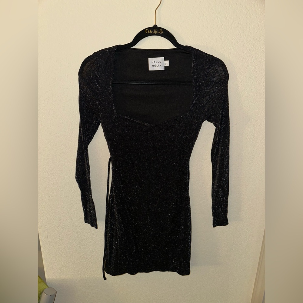 Hello Molly Black Long Sleeve Bodycon Dress